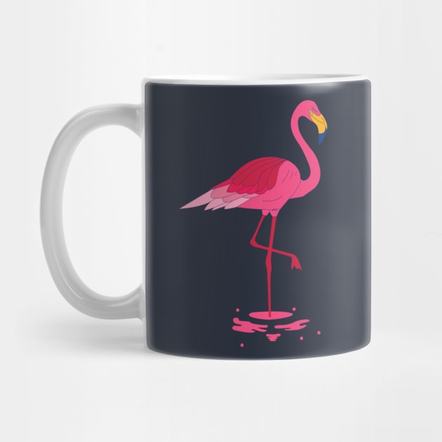 Flamingo testing the water by Malikom